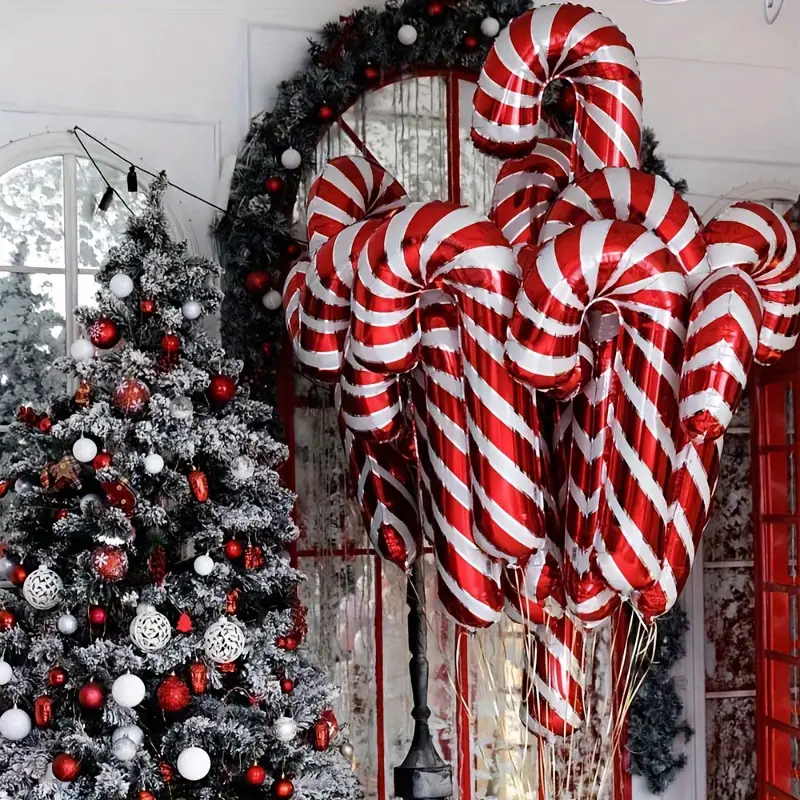 Inflated candy cane